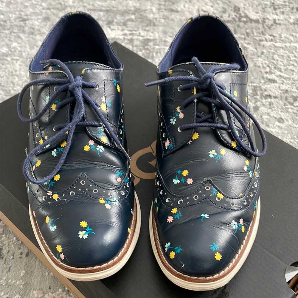 Cole Haan Blue and Yellow Flats & Loafers